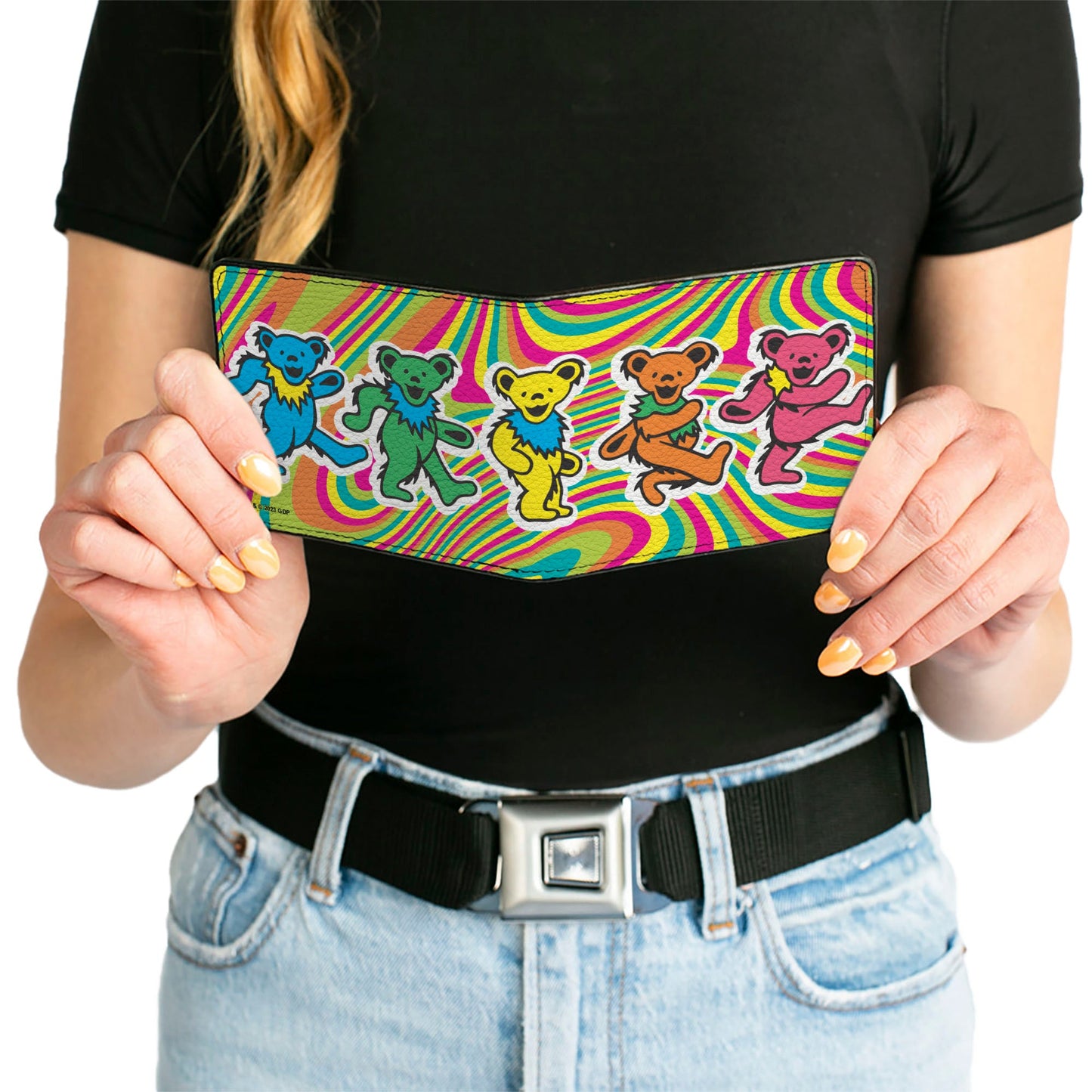 Grateful Dead Dancing Bears Swirl Bifold Wallet