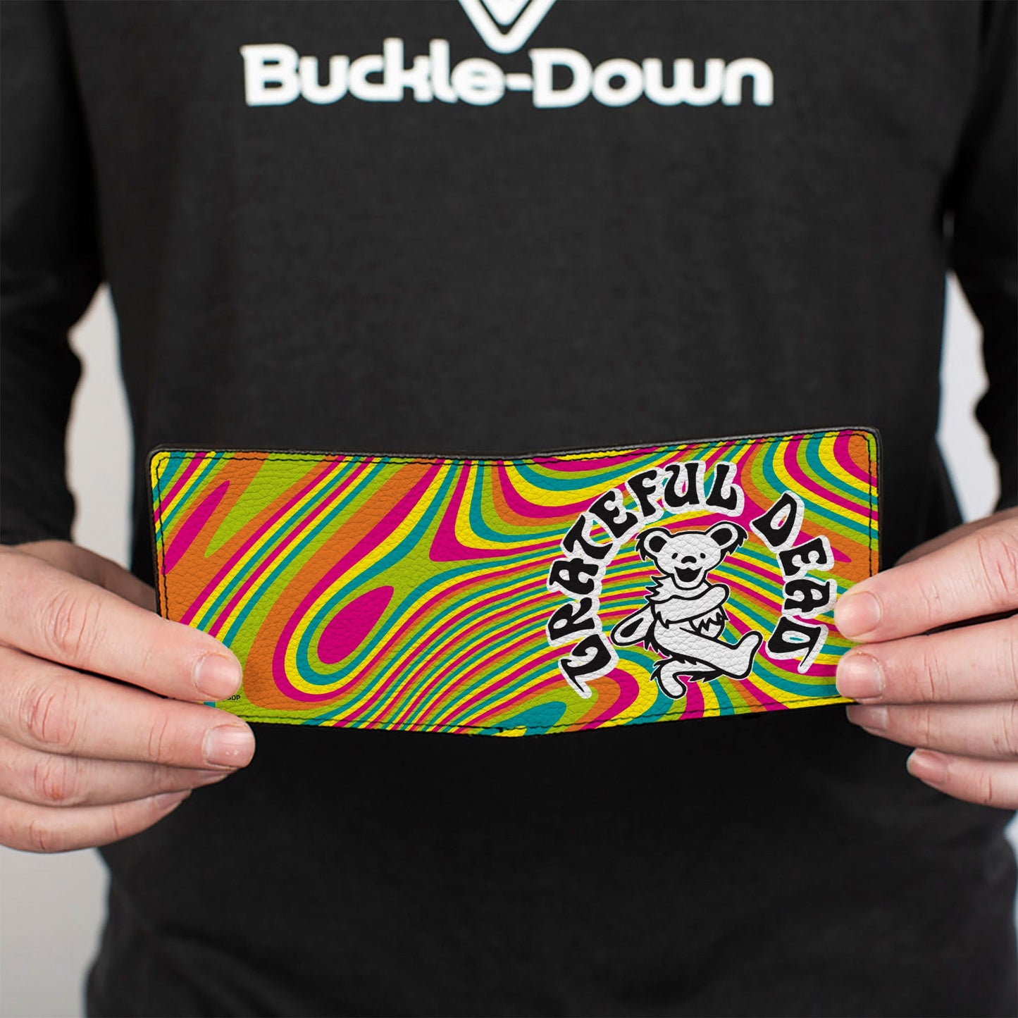 Grateful Dead Dancing Bear Icon Swirl Bifold Wallet