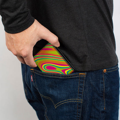 Grateful Dead Dancing Bear Icon Swirl Bifold Wallet