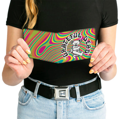Grateful Dead Dancing Bear Icon Swirl Bifold Wallet