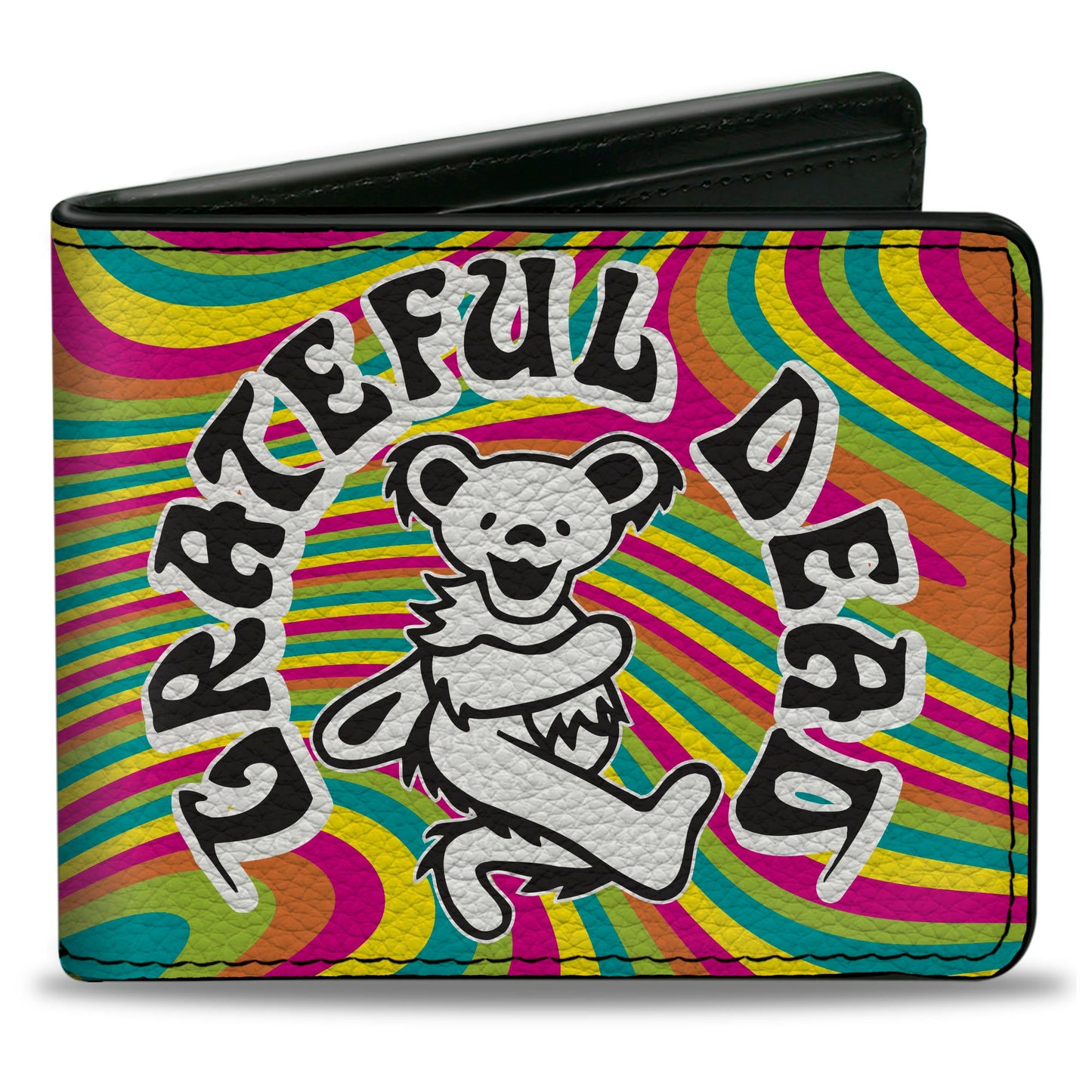 Grateful Dead Dancing Bear Icon Swirl Bifold Wallet