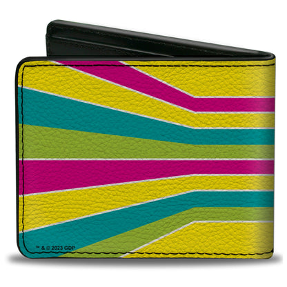 Grateful Dead Dancing Bear Icon Stripe Bifold Wallet