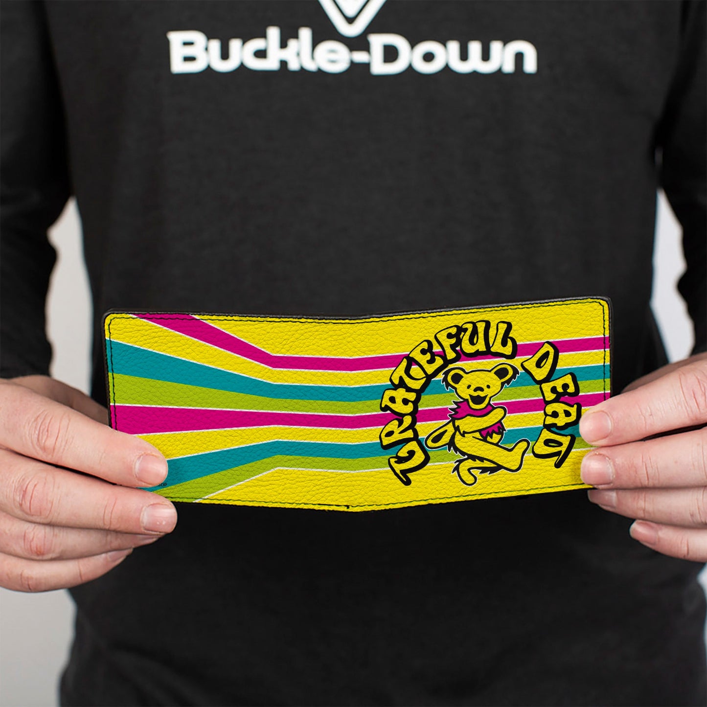 Grateful Dead Dancing Bear Icon Stripe Bifold Wallet