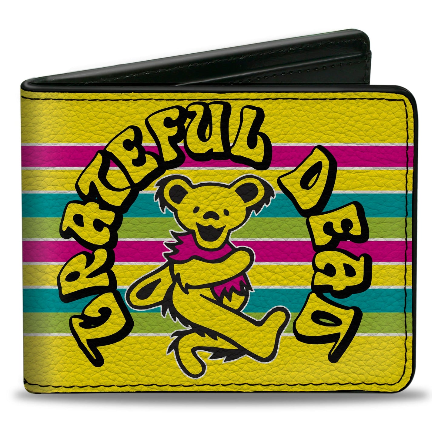 Grateful Dead Dancing Bear Icon Stripe Bifold Wallet