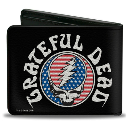 Grateful Dead Steal Your Face Stars and Stripes Logo Bi-Fold Wallet