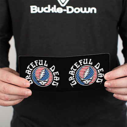 Grateful Dead Steal Your Face Stars and Stripes Logo Bi-Fold Wallet