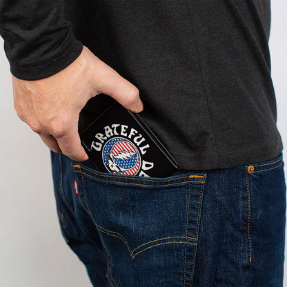 Grateful Dead Steal Your Face Stars and Stripes Logo Bi-Fold Wallet