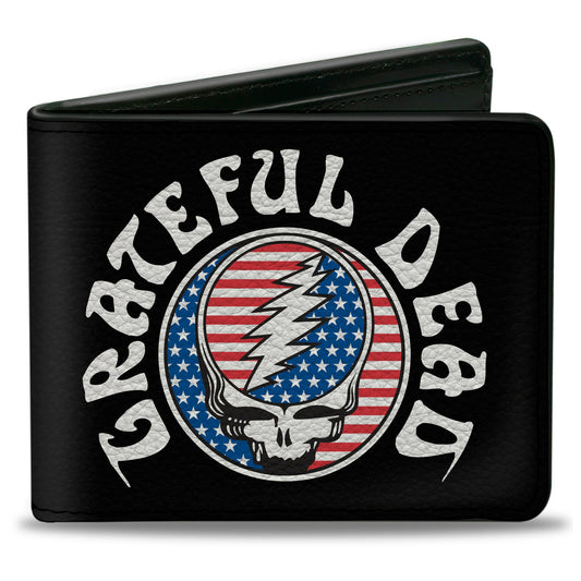 Grateful Dead Steal Your Face Stars and Stripes Logo Bi-Fold Wallet