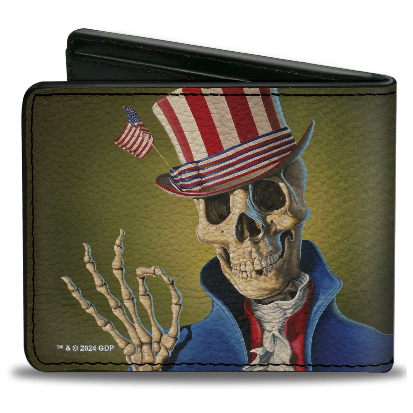 Grateful Dead William and Mary Uncle Sam Cover Art Bifold Wallet