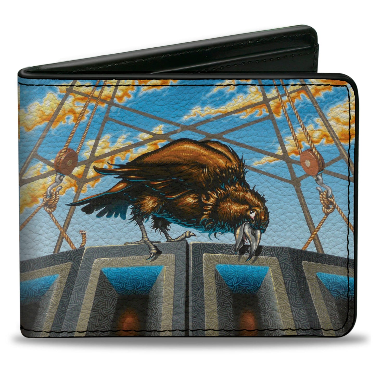 Grateful Dead Dillon Stadium Raven Cover Art Bi-Fold Wallet