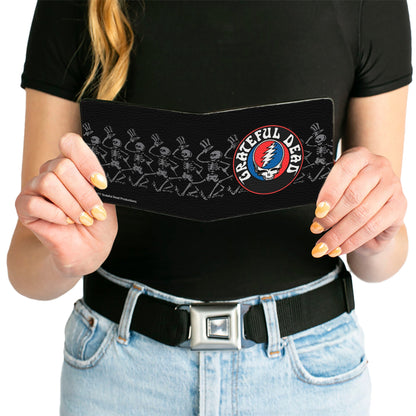Grateful Dead Steal Your Face Logo Dancing Skeletons Bi-Fold Wallet
