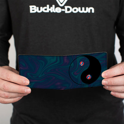 Grateful Dead Space Your Face Yin Yang Swirl Bi-Fold Wallet