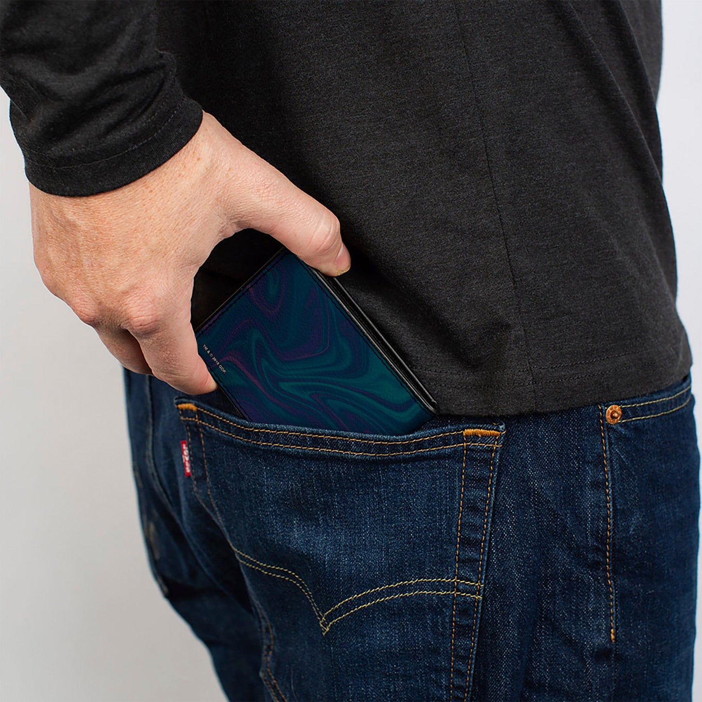 Grateful Dead Space Your Face Yin Yang Swirl Bi-Fold Wallet