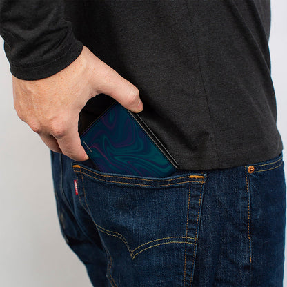Grateful Dead Space Your Face Yin Yang Swirl Bi-Fold Wallet