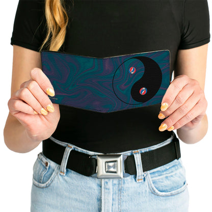 Grateful Dead Space Your Face Yin Yang Swirl Bi-Fold Wallet