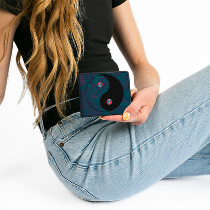 Grateful Dead Space Your Face Yin Yang Swirl Bi-Fold Wallet