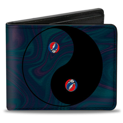 Grateful Dead Space Your Face Yin Yang Swirl Bi-Fold Wallet