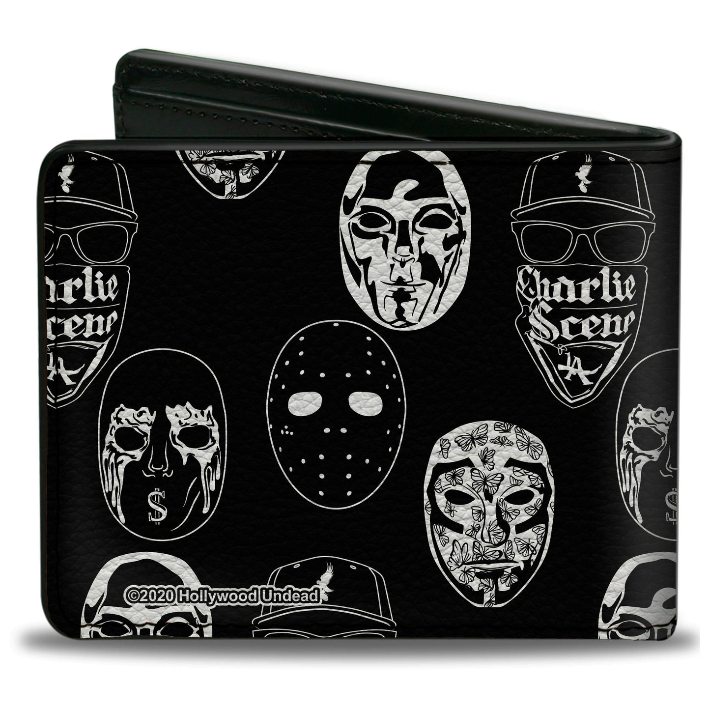 Hollywood Undead Mask Icons Scattered Bifold Wallet