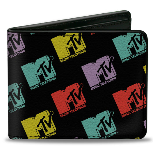 MTV Music Television Logo Monogram Bifold Wallet
