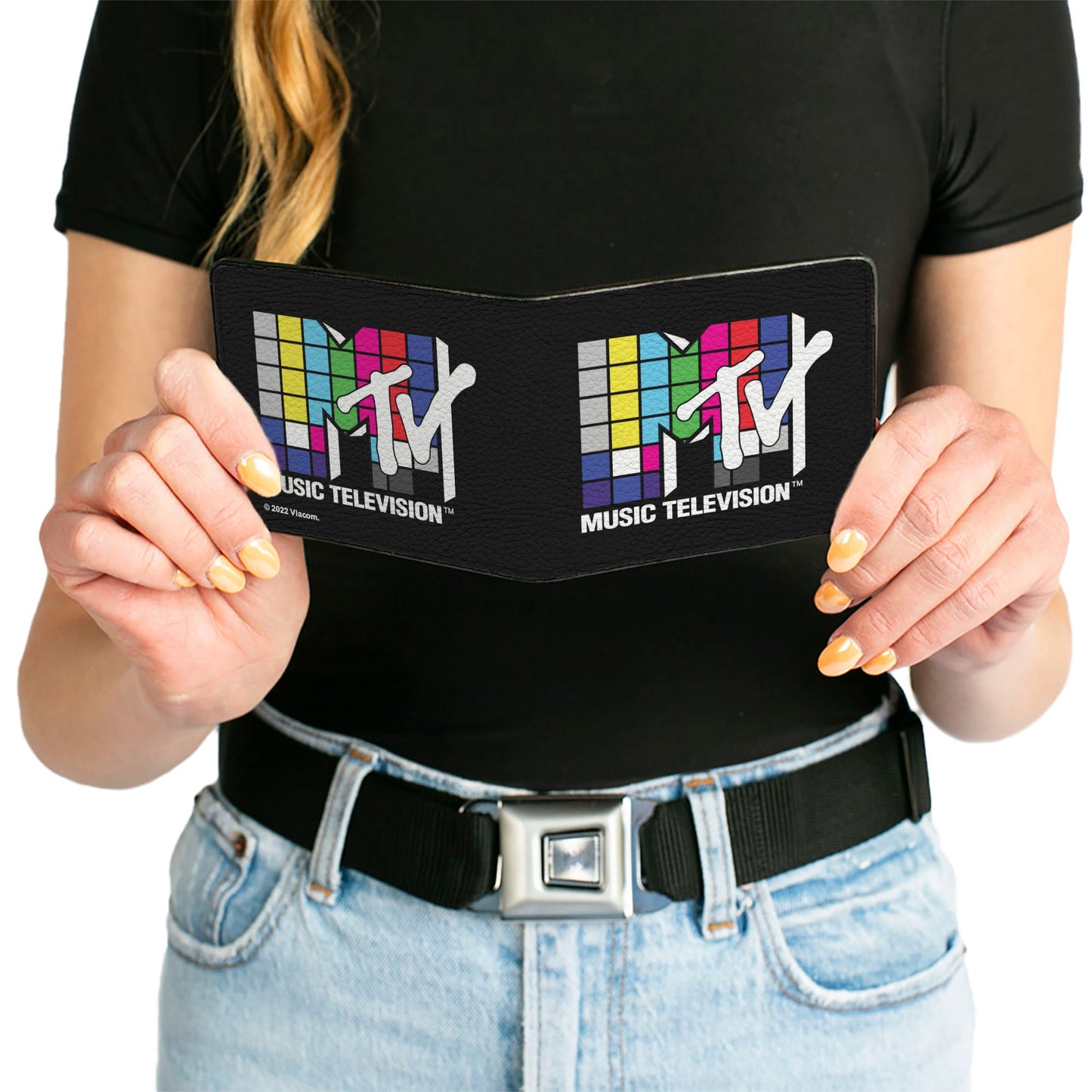 MTV Music Television Puzzle Cube Logo Bi-Fold Wallet