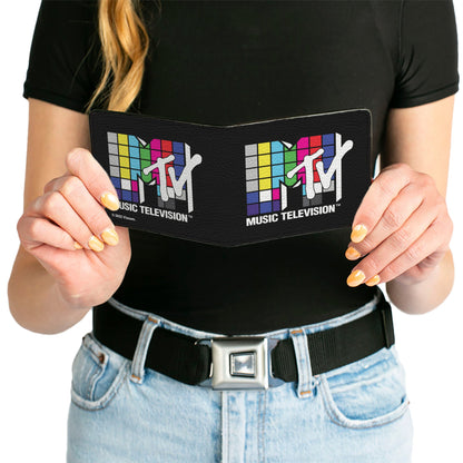 MTV Music Television Puzzle Cube Logo Bi-Fold Wallet