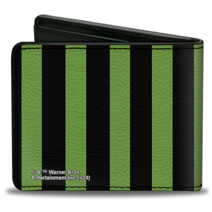 Beetlejuice Chibi Characters and Spider Webs Bifold Wallet