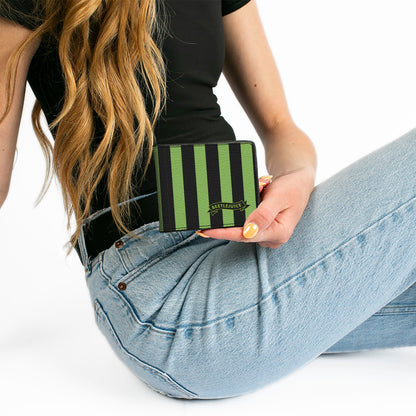 Beetlejuice Chibi Characters and Spider Webs Bifold Wallet