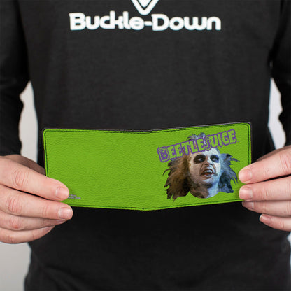 Beetlejuice Face and Text Bifold Wallet