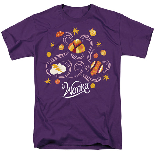 Willy Wonka And The Chocolate Factory Candy Mens T Shirt Purple Officially Licensed