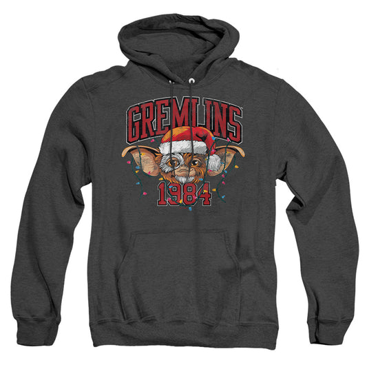 Gremlins Varsity Christmas Heather Mens Hoodie Black Officially Licensed