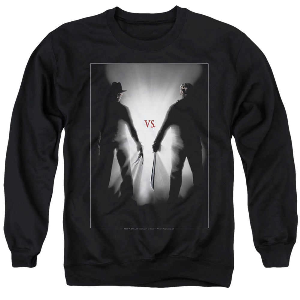 Freddy Vs Jason Silhouettes Mens Crewneck Sweatshirt Black Officially Licensed