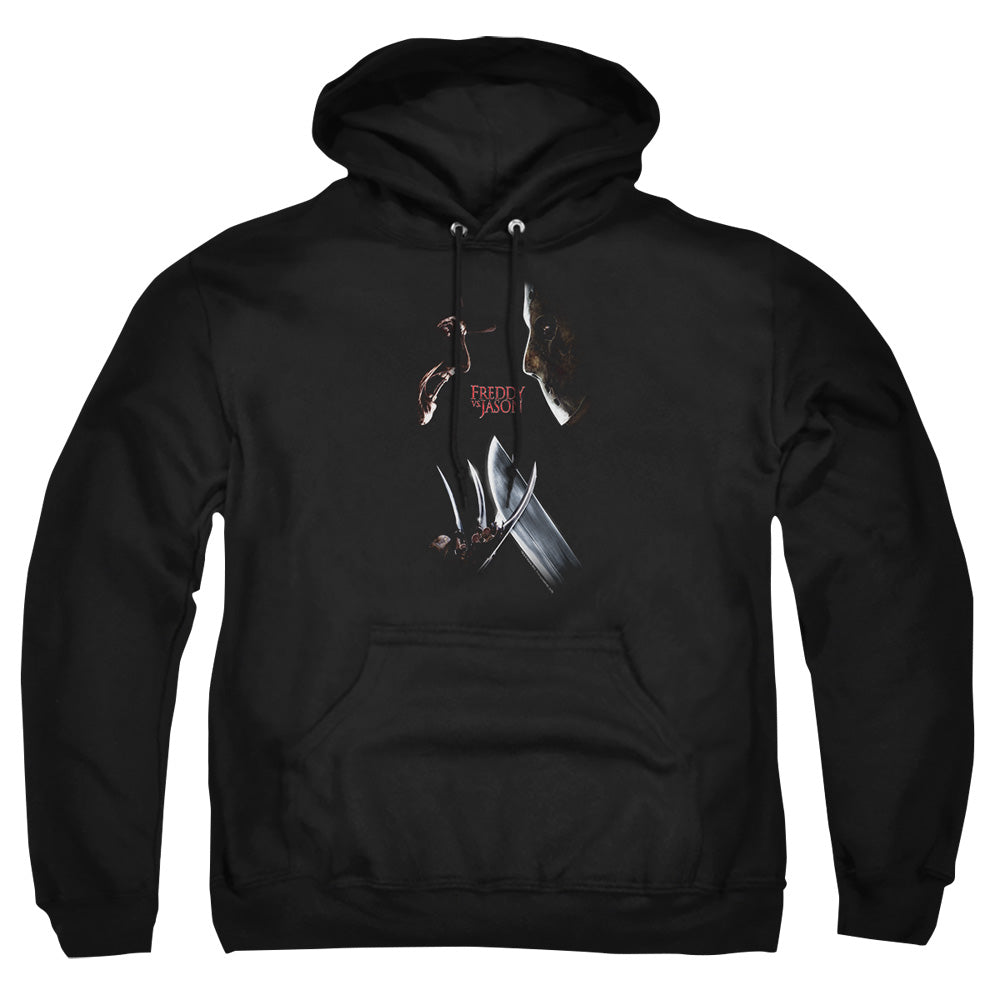 Freddy Vs Jason Face Off Mens Hoodie Black Officially Licensed