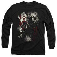 Load image into Gallery viewer, Freddy Vs Jason Scratches Mens Long Sleeve Shirt Black