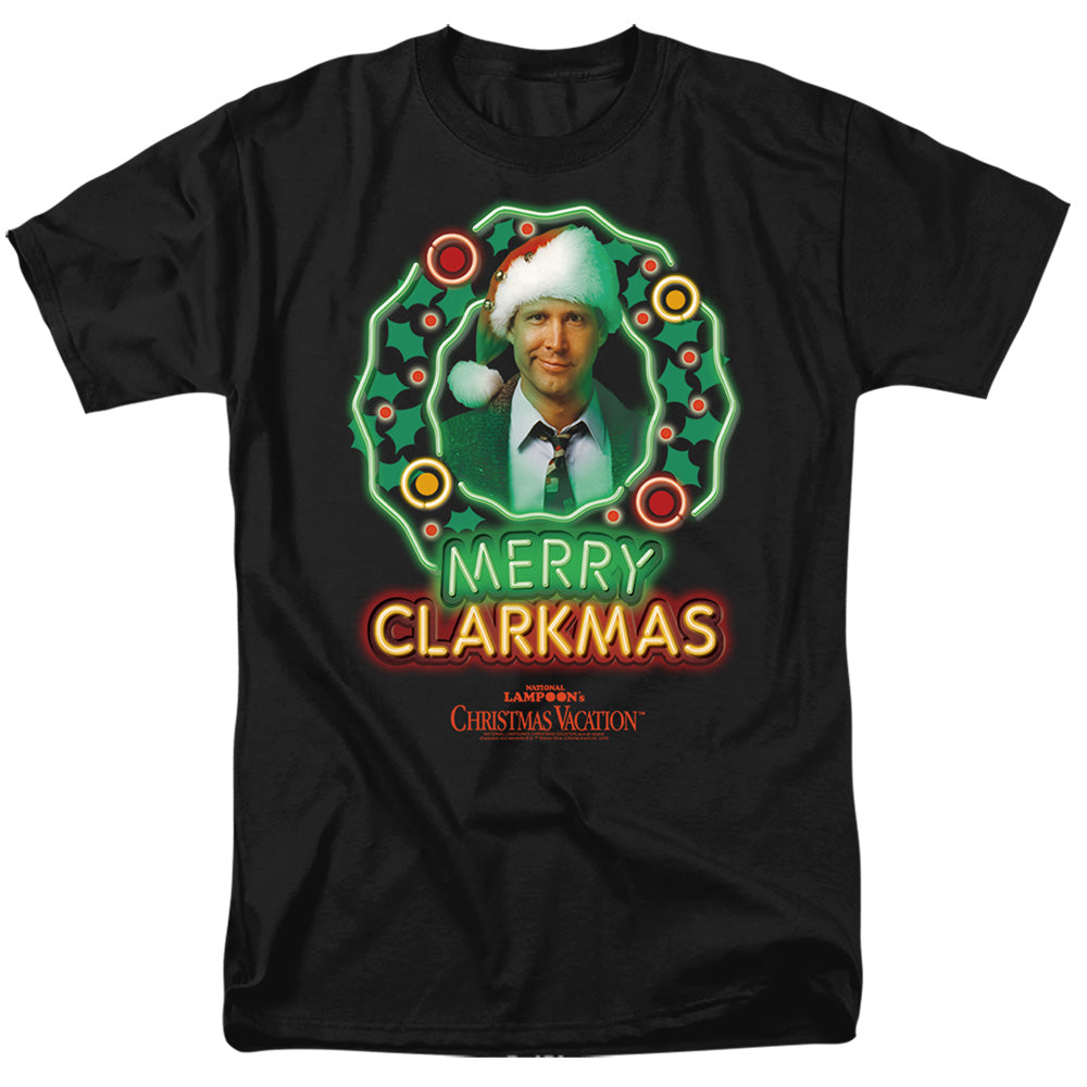 Christmas Vacation Neon Clark Mens T Shirt Cardinal