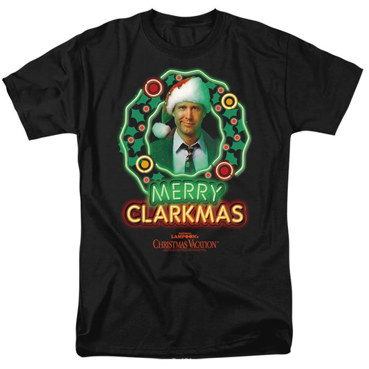 Christmas Vacation Neon Clark Mens T Shirt Cardinal