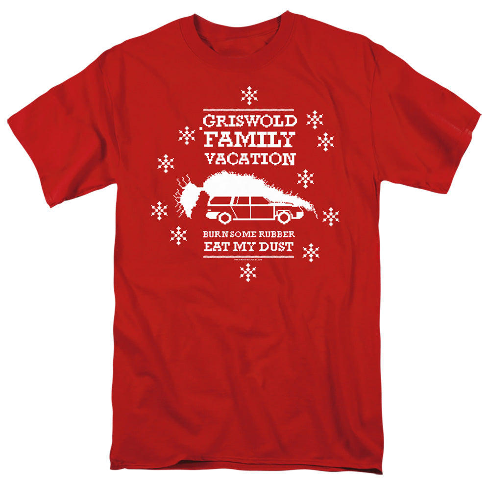 Christmas Vacation Burn Some Rubber Mens T Shirt Red