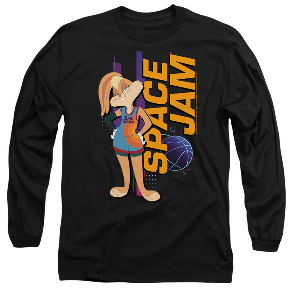 Space Jam 2 Lola Standing Mens Long Sleeve Shirt Black Officially Licensed