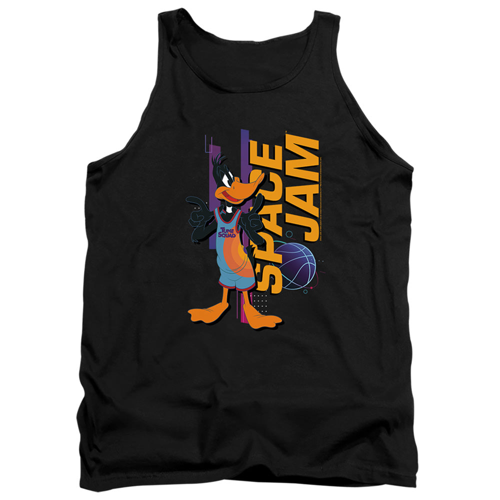 Space Jam 2 Daffy Standing Mens Tank Top Shirt Black