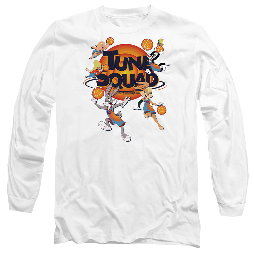 Space Jam 2 Tune Squad Group Mens Long Sleeve Shirt White Officially Licensed