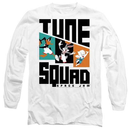 Space Jam 2 Tune Squad Pattern Characters Mens Long Sleeve Shirt White Officially Licensed