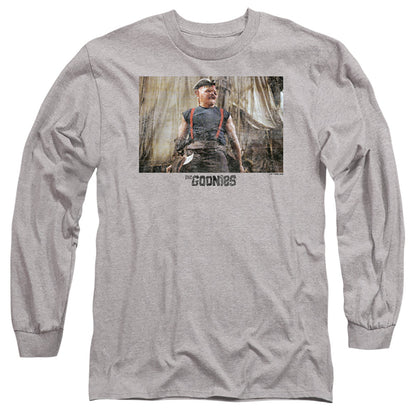 The Goonies Sloth 1 Mens Long Sleeve Shirt Athletic Heather