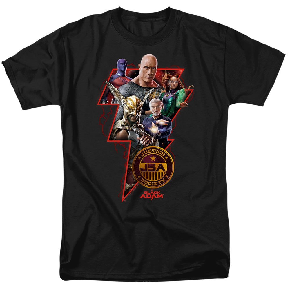 Black Adam Black Adam Character Bolt Mens T Shirt Black