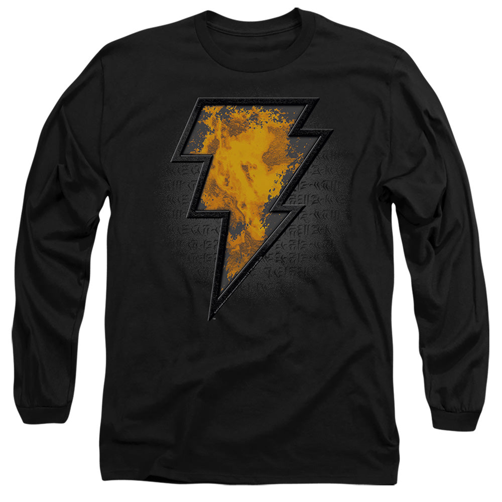 Black Adam Black Adam Beveled Emblem Mens Long Sleeve Shirt Black Officially Licensed