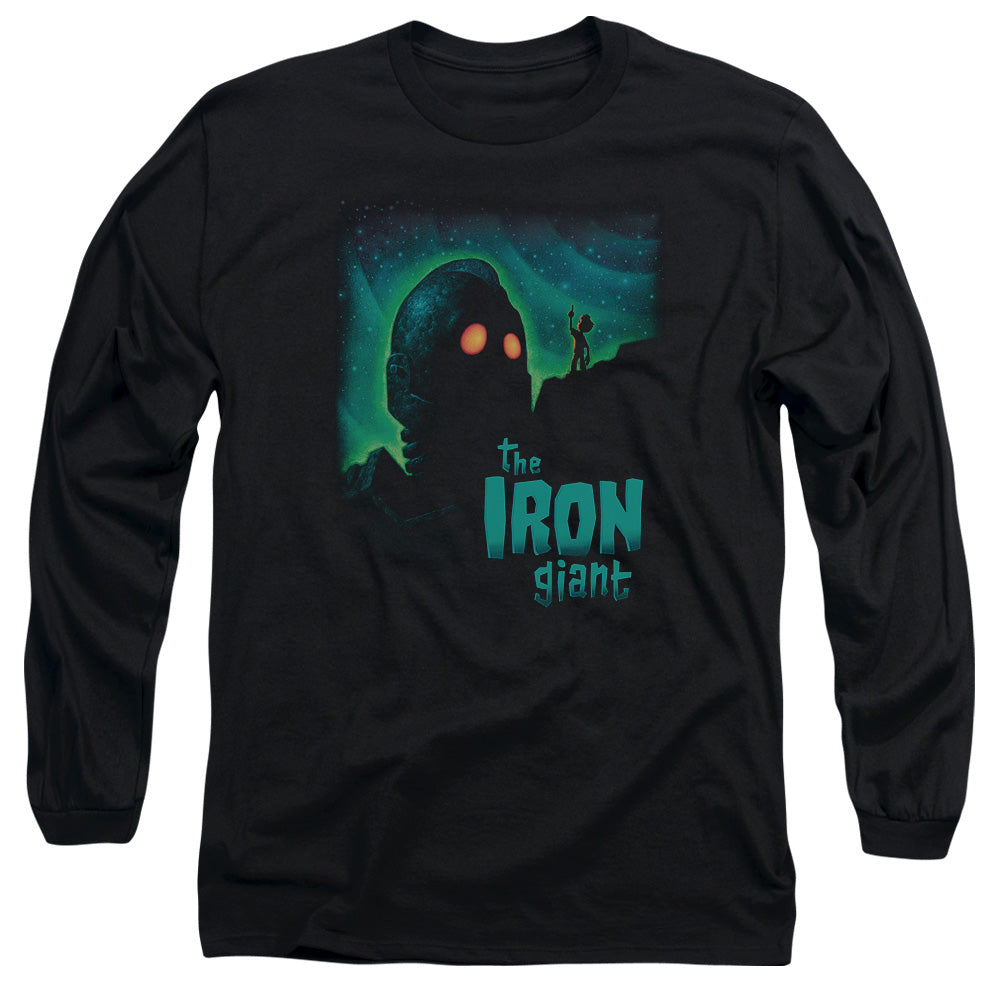 Iron Giant Look To The Stars Mens Long Sleeve Shirt Black Officially Licensed