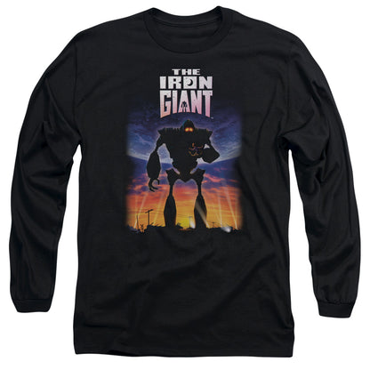 Iron Giant Poster Mens Long Sleeve Shirt Black Officially Licensed