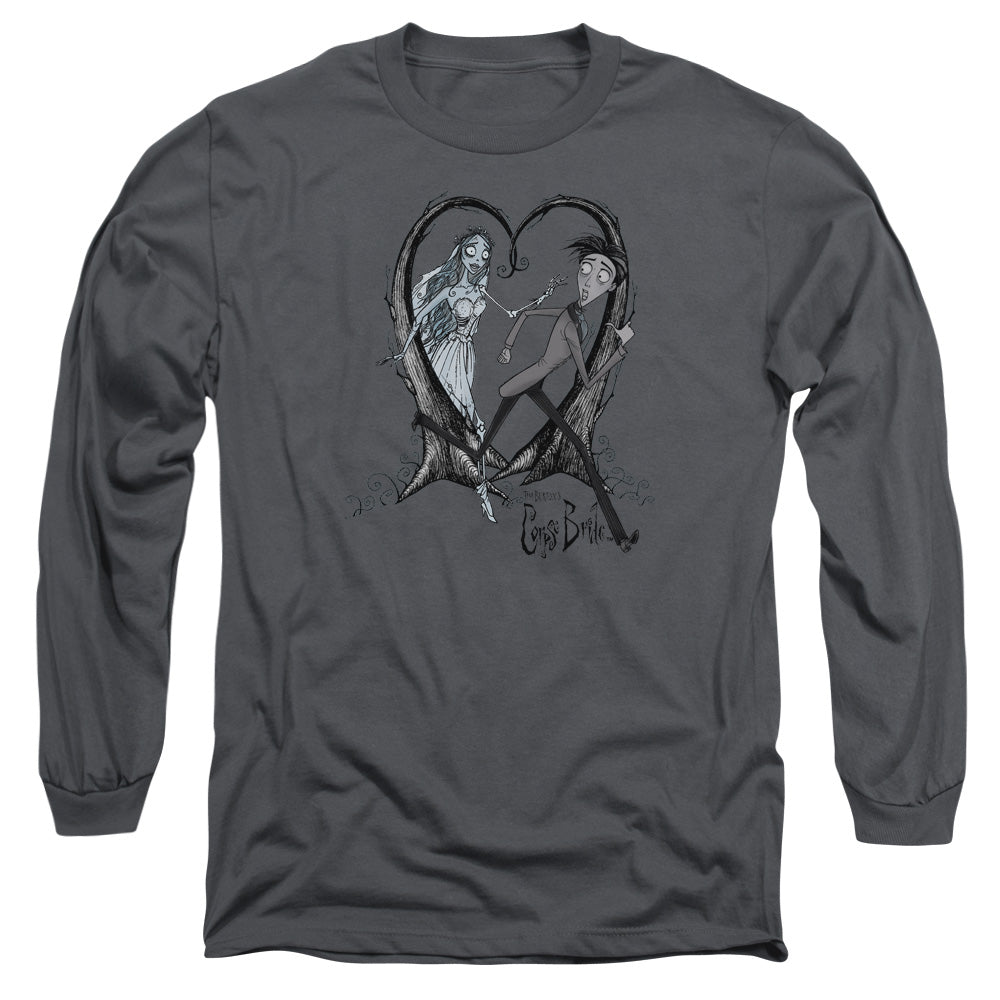 Corpse Bride Runaway Groom Mens Long Sleeve Shirt Charcoal Officially Licensed Officially Licensed