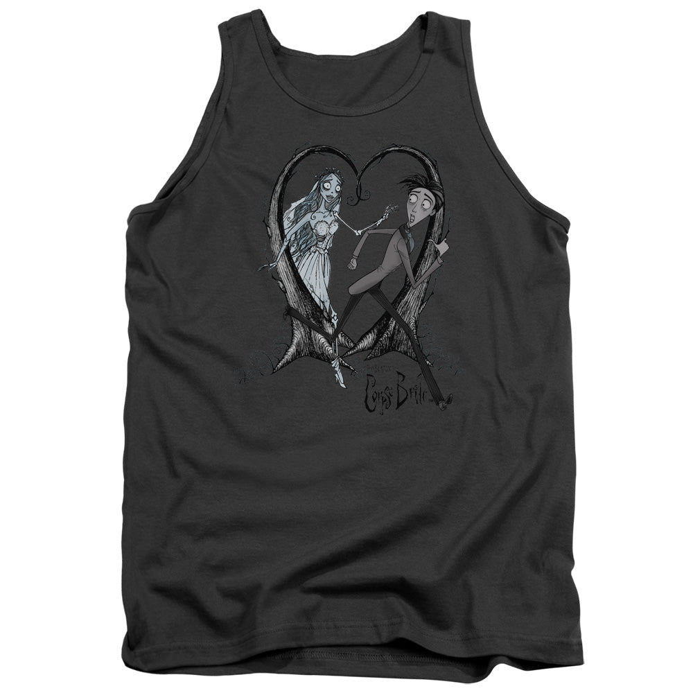 Corpse Bride Runaway Groom Mens Tank Top Shirt Charcoal