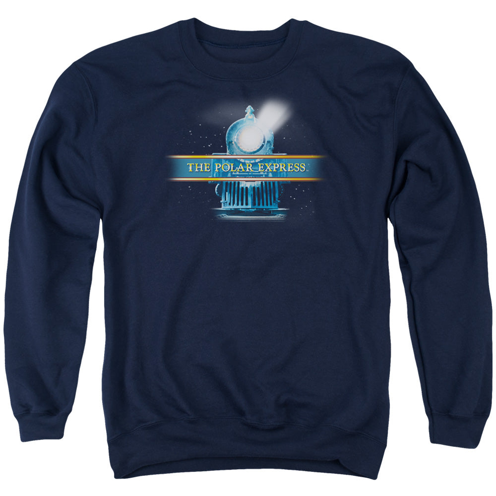 Polar Express Train Logo Mens Crewneck Sweatshirt Navy Officially Licensed