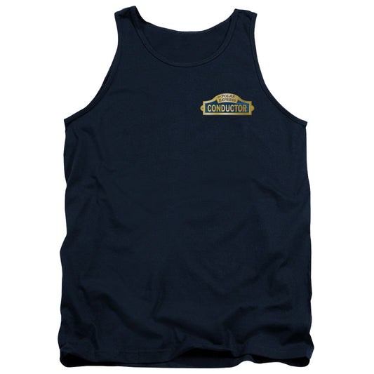 Polar Express Conductor Mens Tank Top Shirt Navy