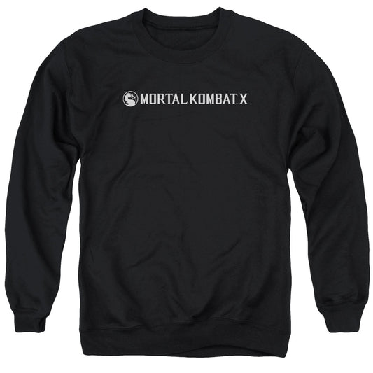 Mortal Kombat X Horizontal Logo Mens Crewneck Sweatshirt Black